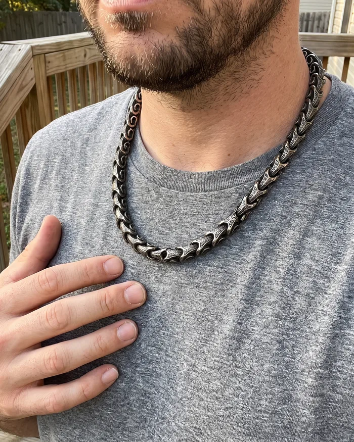 Forge & Fjord piece, worn