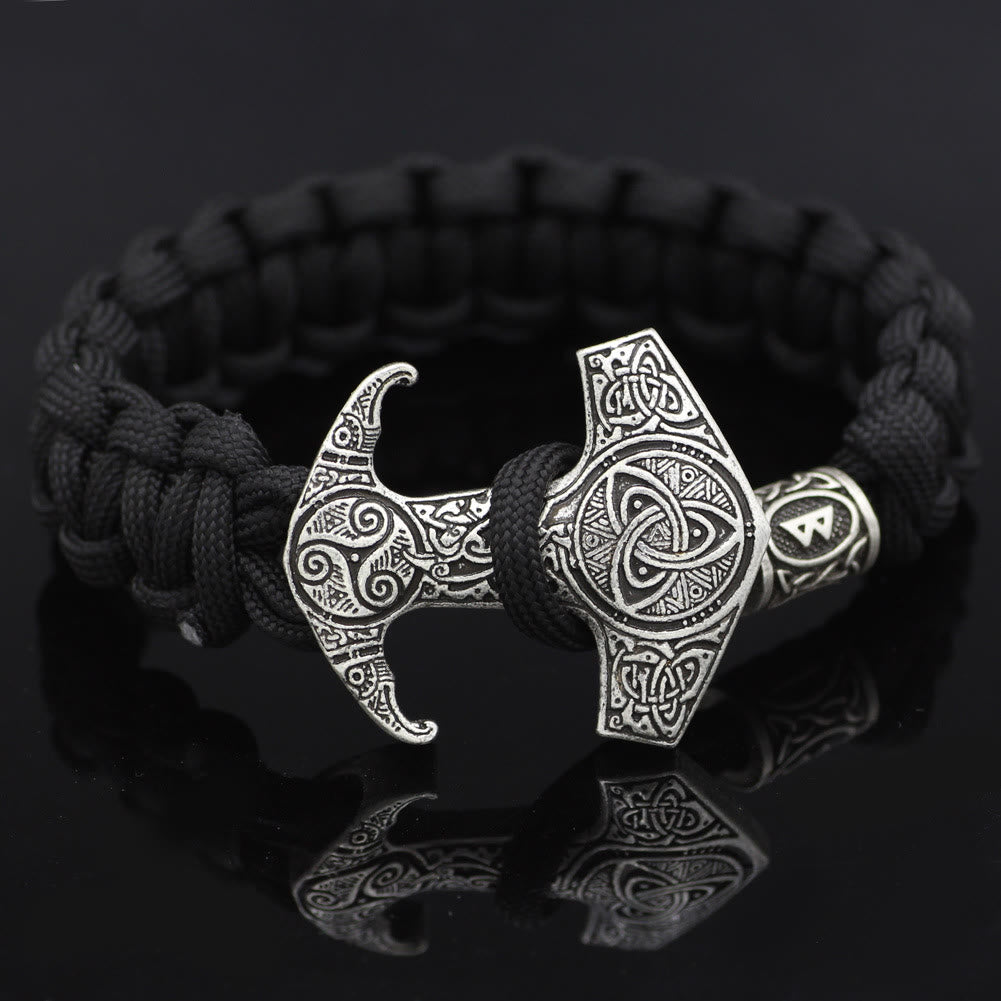 Odin Rune Bead Thor Hammer Mjolnir Bracelet
