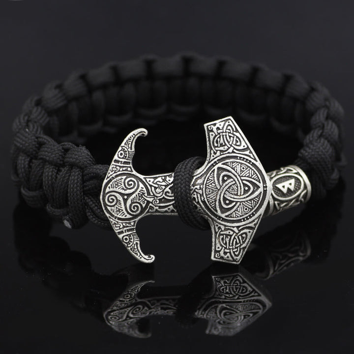 Odin Rune Bead Thor Hammer Mjolnir Bracelet
