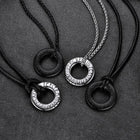 Norse Viking Rune Circle Chain Necklace for Men Women 7