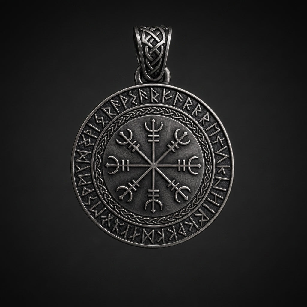 Helm of Awe Aegishjalmur Pendant Necklace — detail