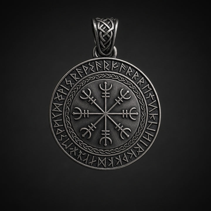 Helm of Awe Aegishjalmur Pendant Necklace — detail