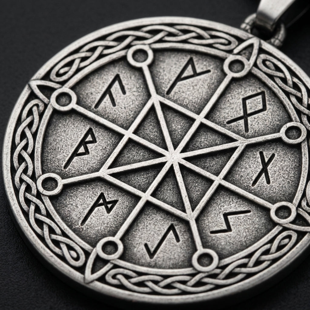 Web of Wyrd Norns Pendant Necklace — detail