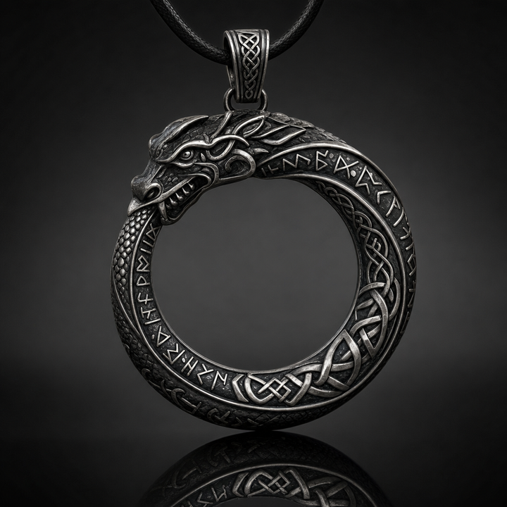 Jörmungandr Ouroboros Serpent Pendant Necklace