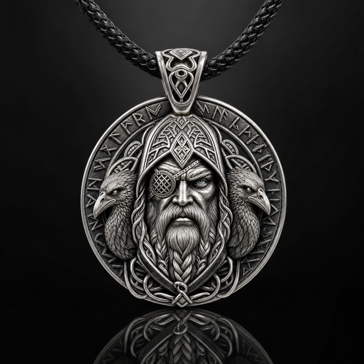 Odin Allfather Face Pendant Necklace