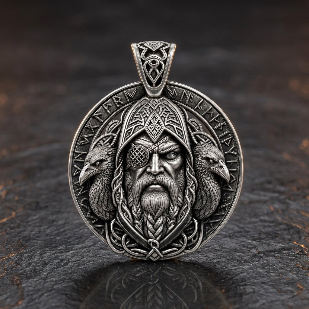 Odin Allfather Face Pendant Necklace — feature