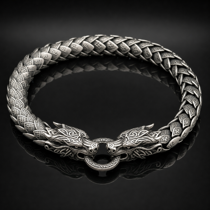 Viking Nidhögg Dragon-Scale Link Chain for Men