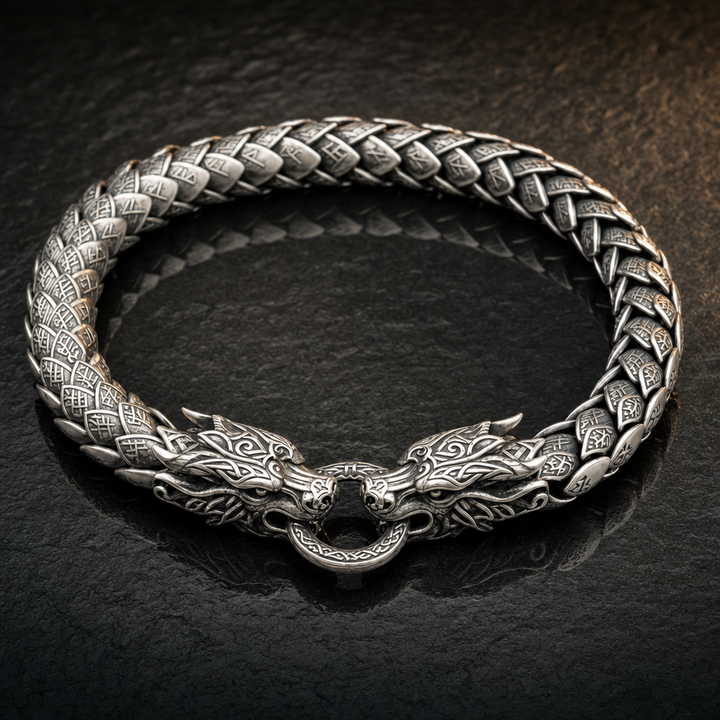 Viking Nidhögg Dragon-Scale Link Chain for Men — feature