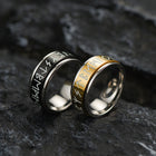 Viking Runes Fidget Anxiety Stainless Steel Ring for Men Couple 1
