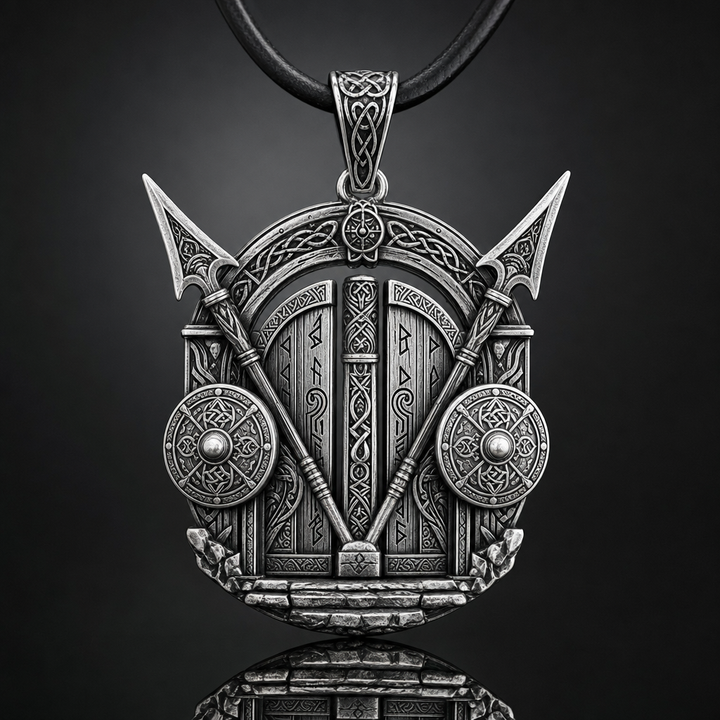 Viking Valhalla Gate Pendant Necklace