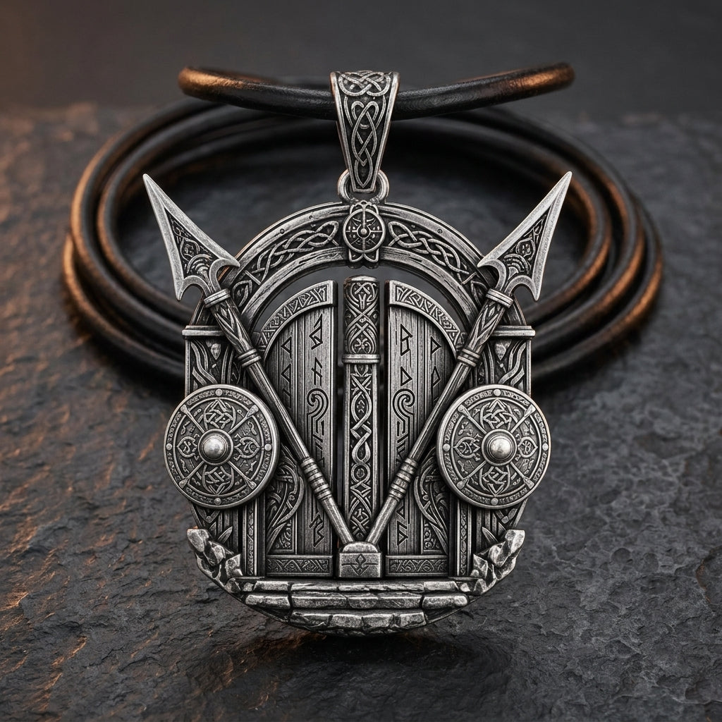 Viking Valhalla Gate Pendant Necklace — feature