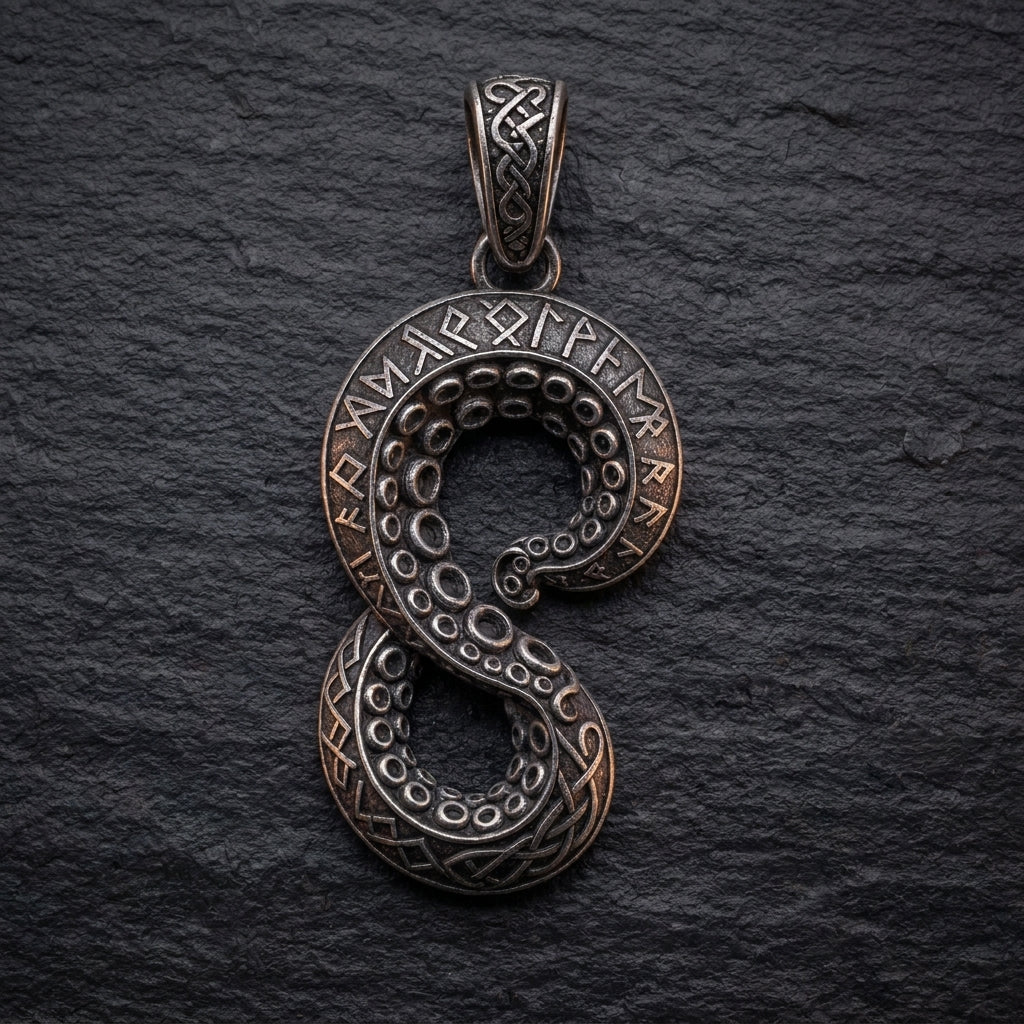 Norse Kraken Tentacle Pendant Necklace — feature
