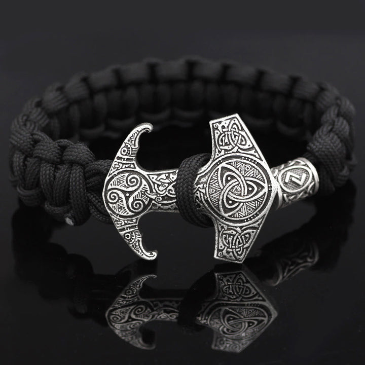 Odin Rune Bead Thor Hammer Mjolnir Bracelet