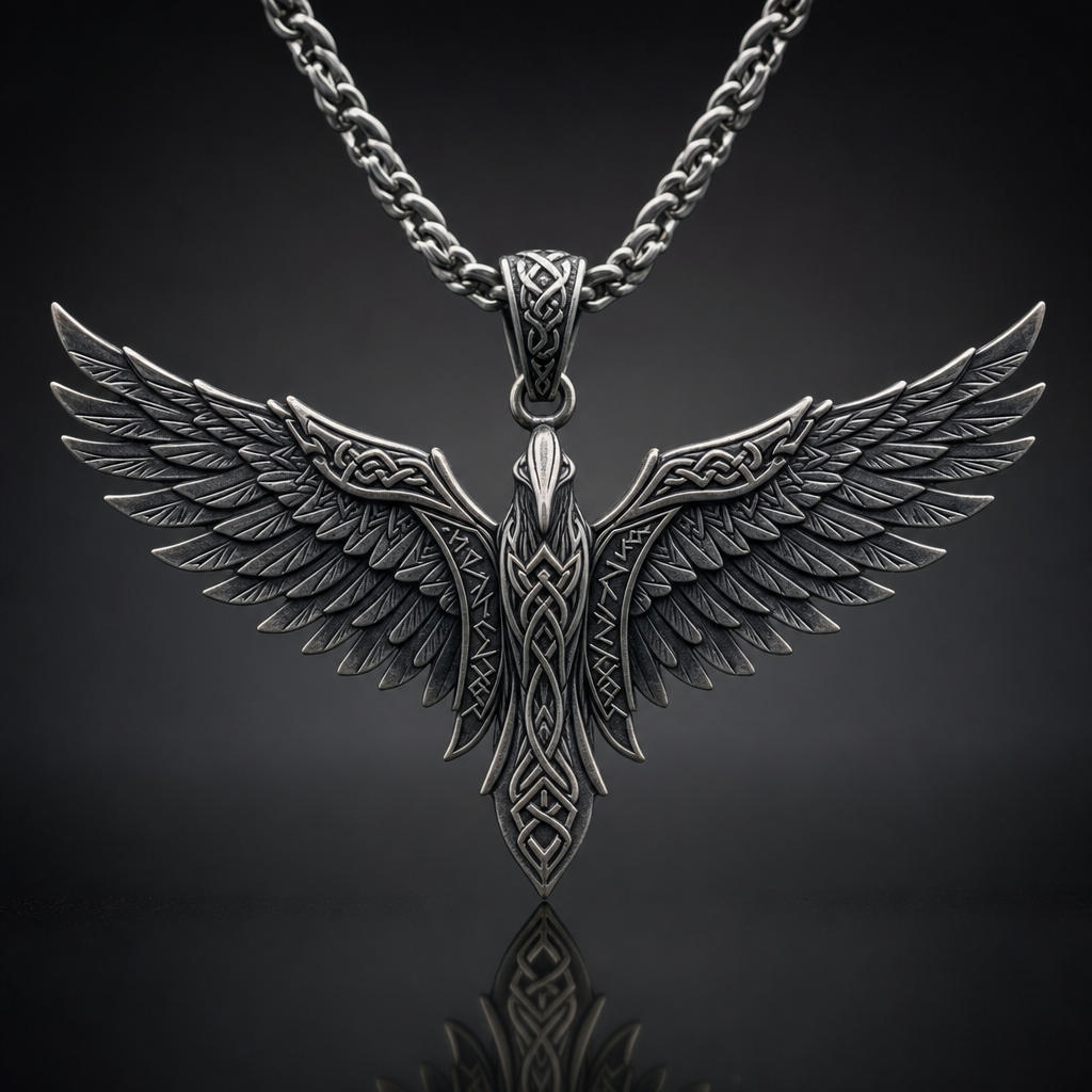 Valkyrie Wings Pendant Necklace