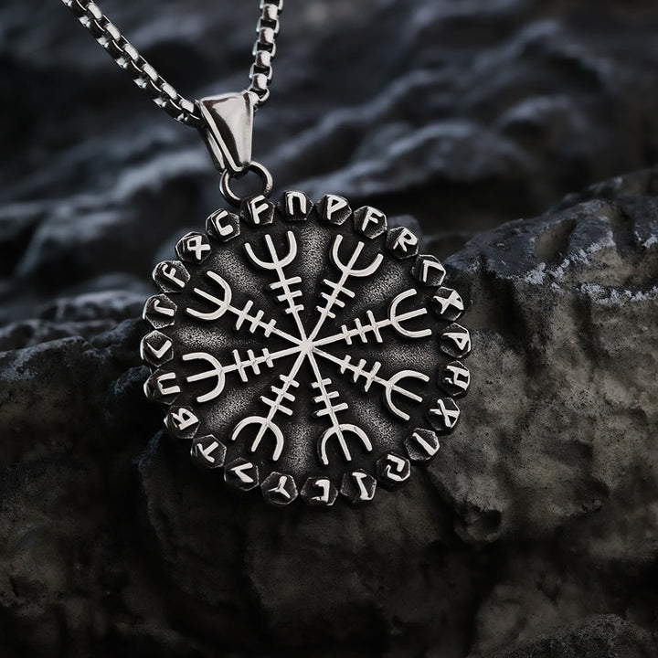 Classic Odin Viking Compass Rune Necklace