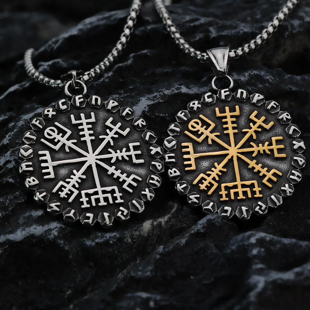 Classic Odin Viking Compass Rune Necklace