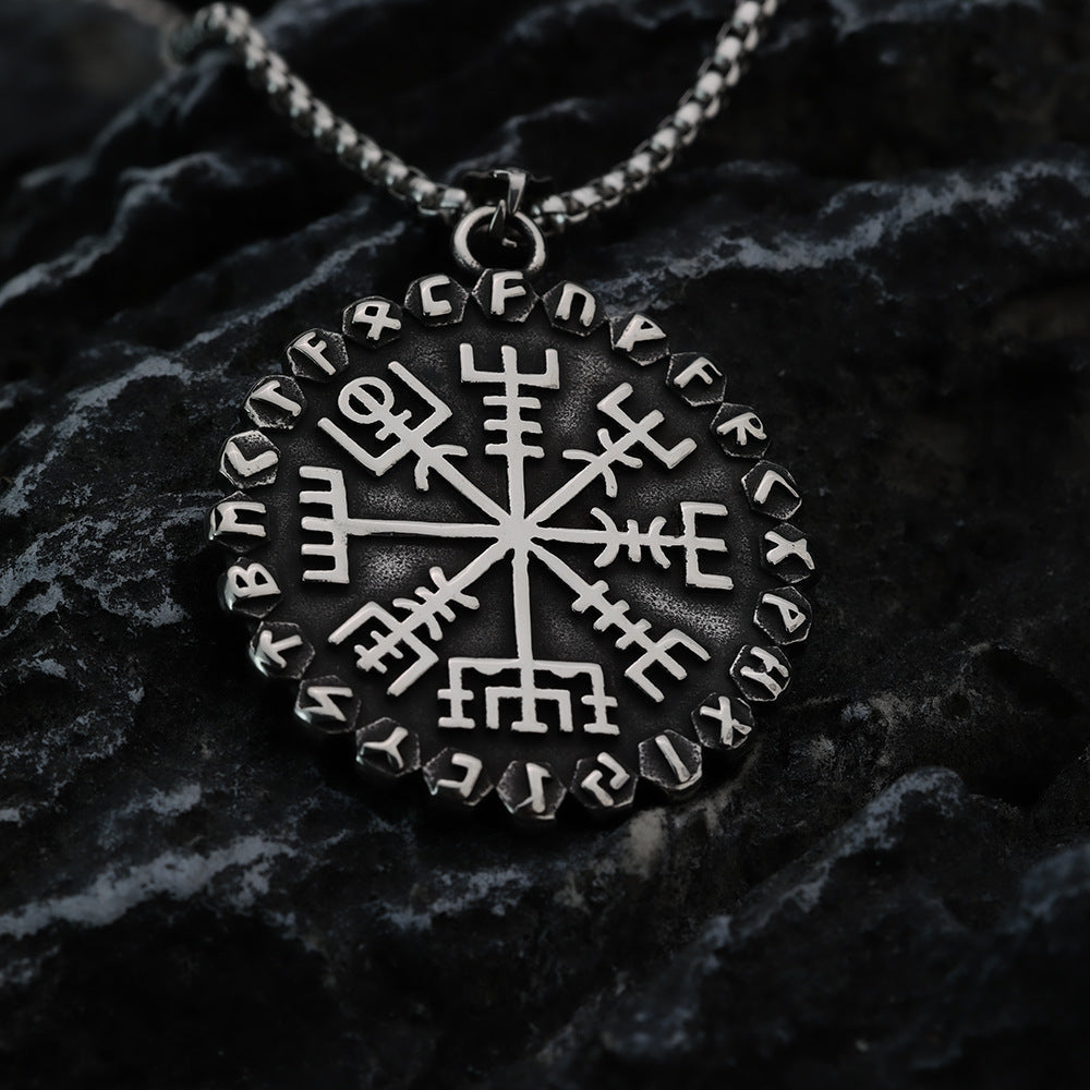 Classic Odin Viking Compass Rune Necklace