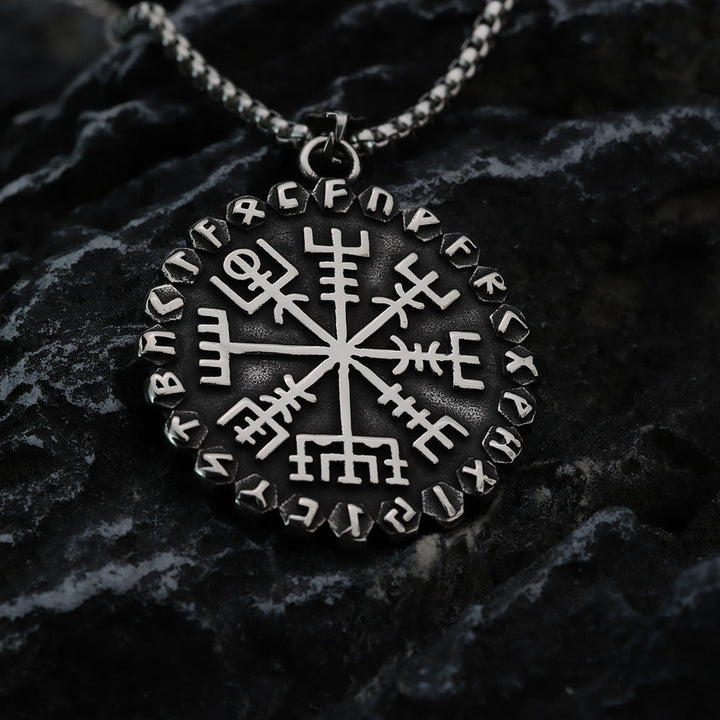 Classic Odin Viking Compass Rune Necklace