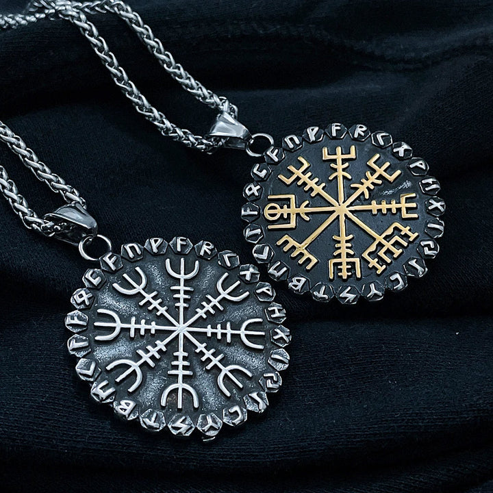 Classic Odin Viking Compass Rune Necklace