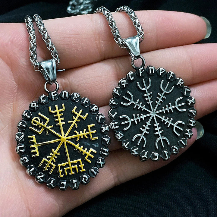 Classic Odin Viking Compass Rune Necklace