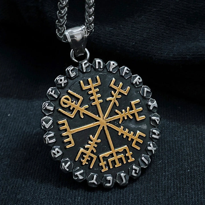 Classic Odin Viking Compass Rune Necklace