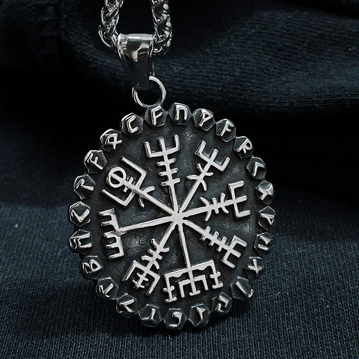 Classic Odin Viking Compass Rune Necklace