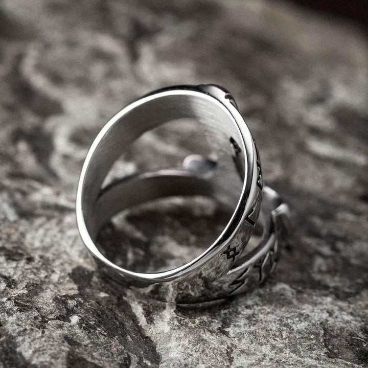 Bold Viking Open Mjolnir Hammer Ring