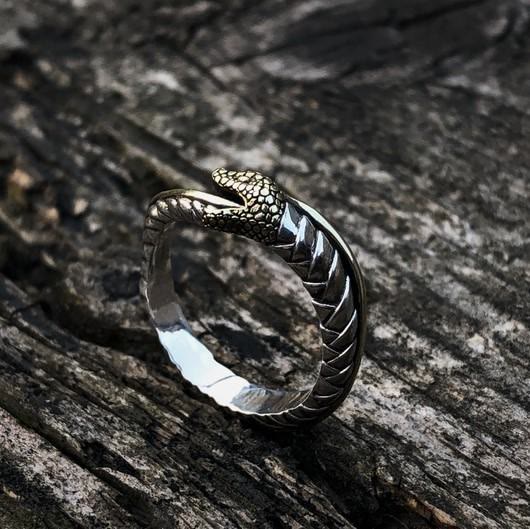 Personality Viking Snake Opening Ring