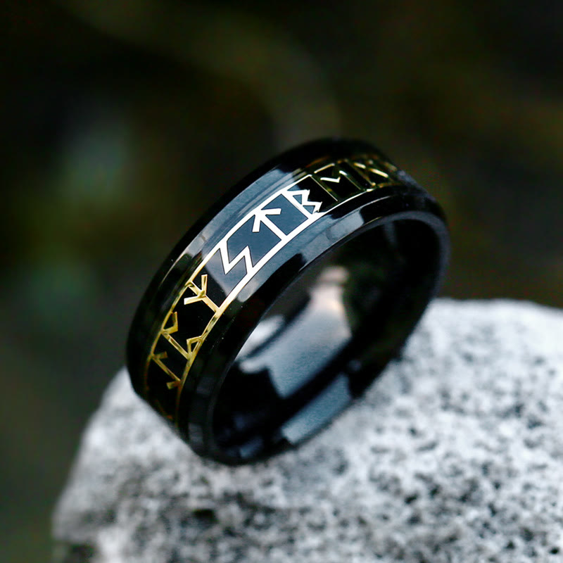 Norse Elder Futhark Rune Ring