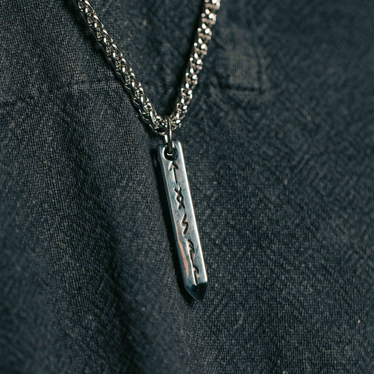Three-dimensional Cone Type Rune Nordic Necklace