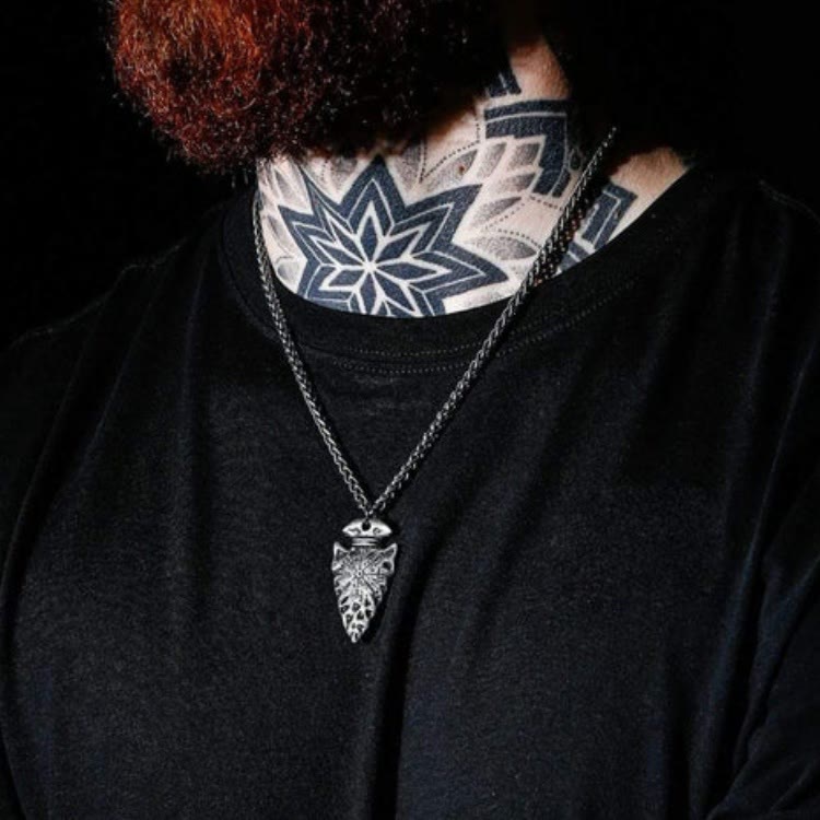 Viking Odin Spear Head Necklace