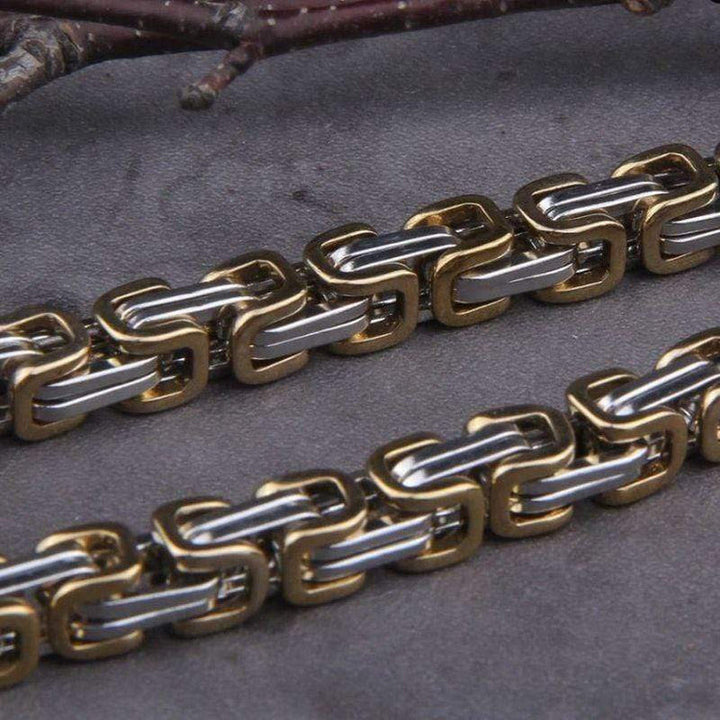 Vintage Viking Mjolnir With Wolves Necklace & Bracelet