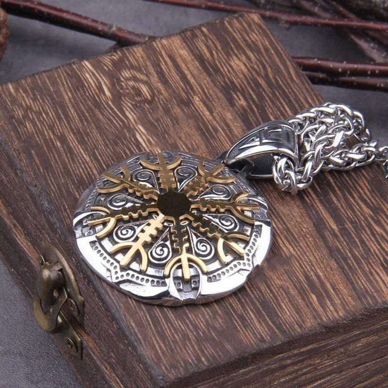 The Helm Of Awe Protection Strength Viking Necklace