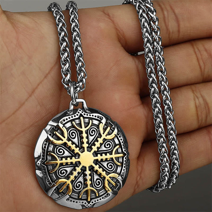 The Helm Of Awe Protection Strength Viking Necklace