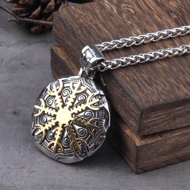 The Helm Of Awe Protection Strength Viking Necklace
