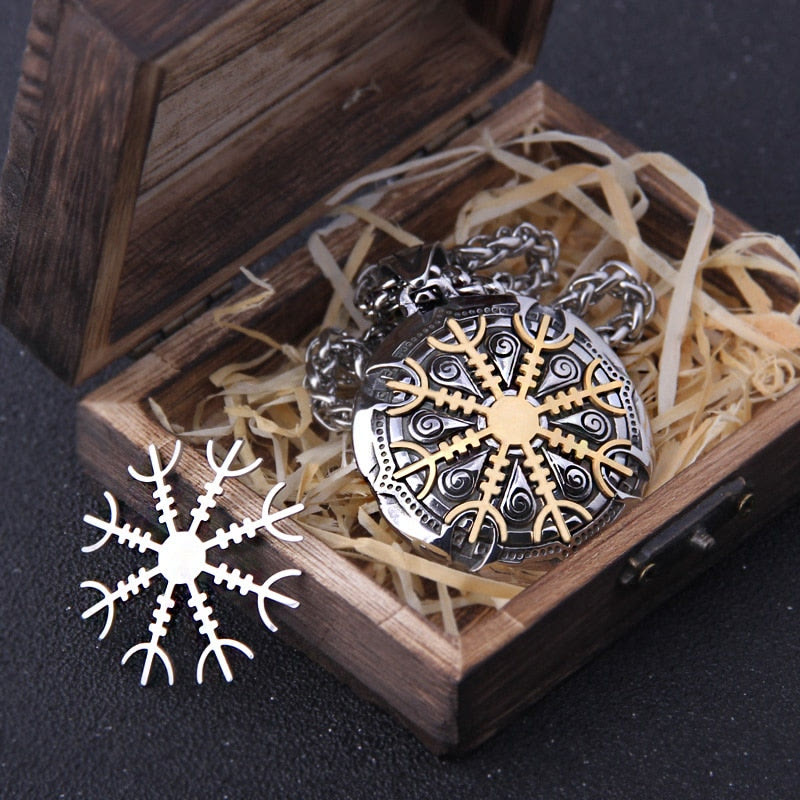 The Helm Of Awe Protection Strength Viking Necklace