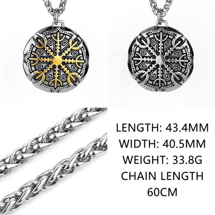 The Helm Of Awe Protection Strength Viking Necklace