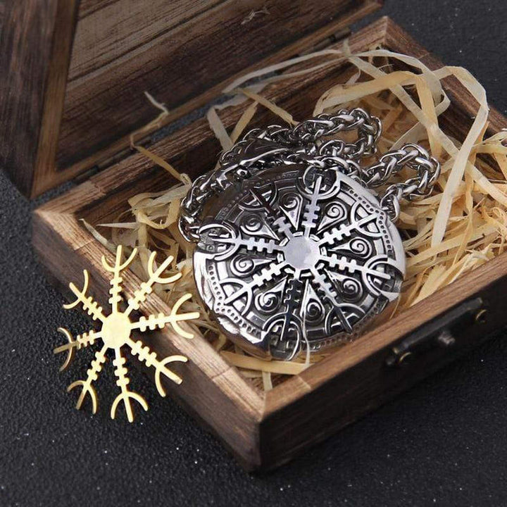 The Helm Of Awe Protection Strength Viking Necklace