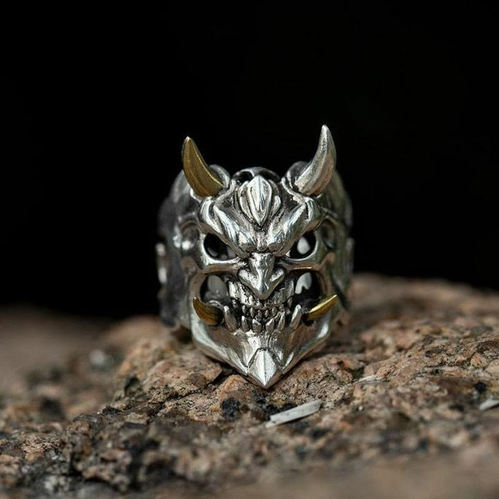 Demon Anger Gothic Biker Skeleton Ring