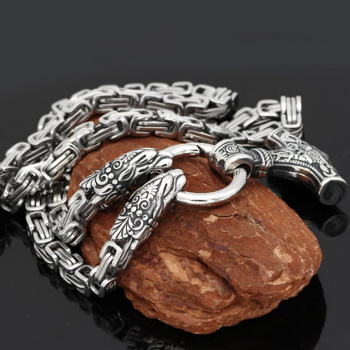 Fenrir Viking Thor's Hammer Necklace & Bracelet