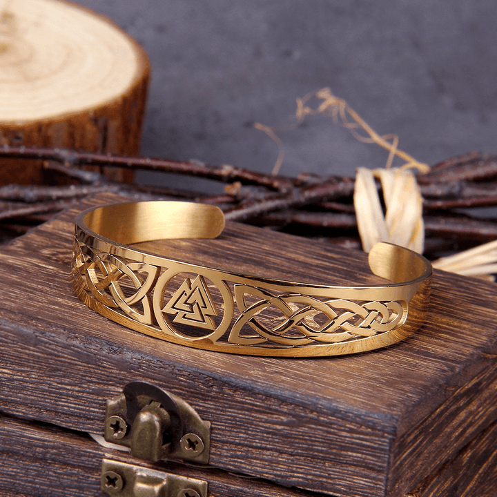 Valknut And Celtic Knot Symbol Bracelet