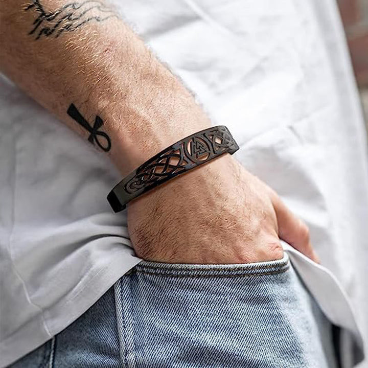 Valknut And Celtic Knot Symbol Bracelet