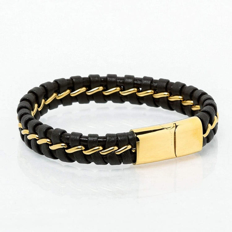 Vintage Braided Leather Odin Bracelet