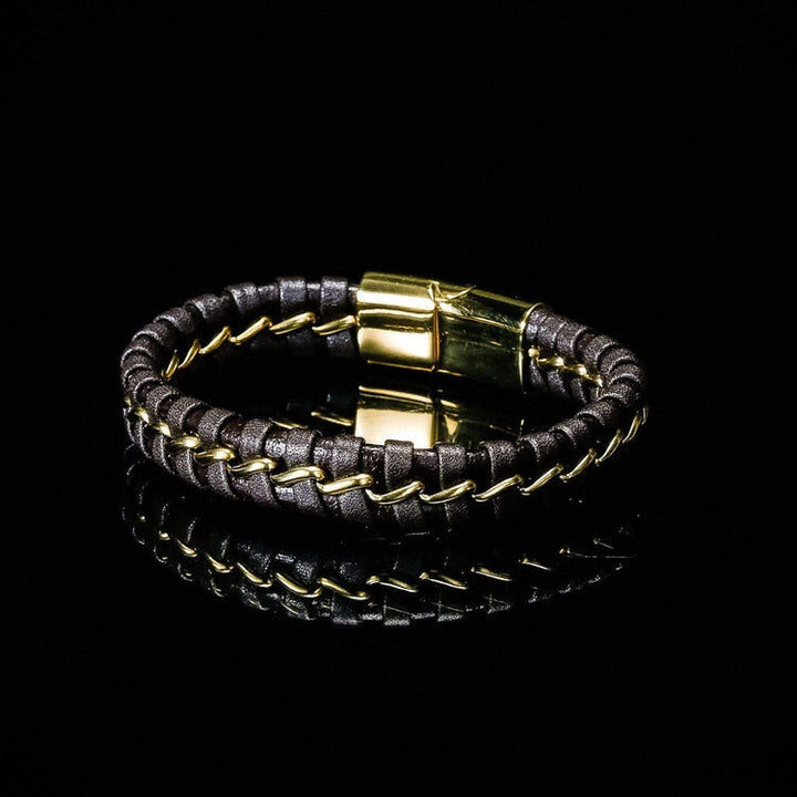 Vintage Braided Leather Odin Bracelet