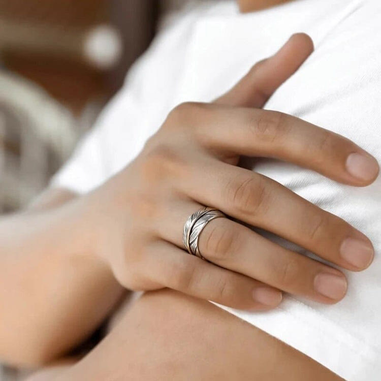 The Wings Of Raven Feather Ring
