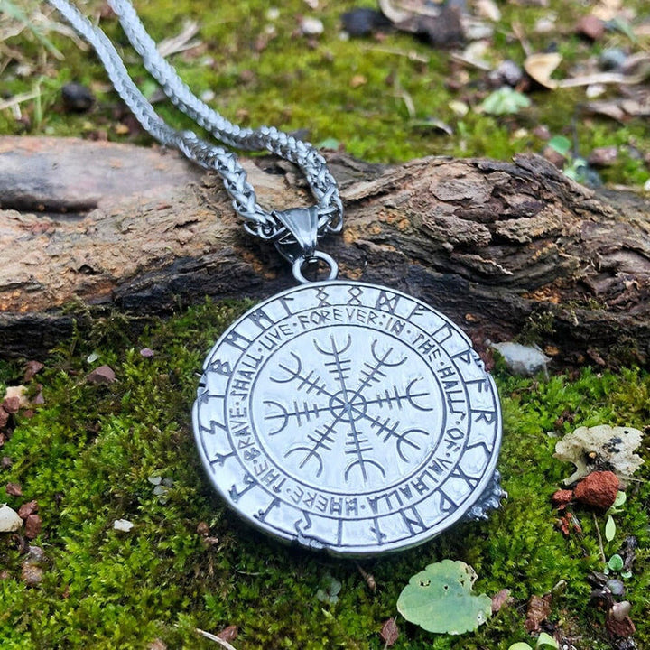 Fenrir Of Wolf And Helm Of Awe Necklace