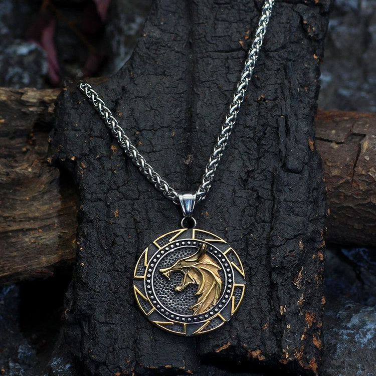 Nordic Wolves Viking Symbol Necklace