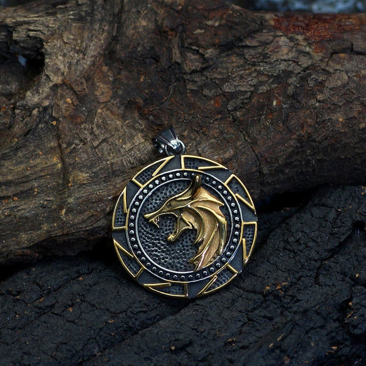 Nordic Wolves Viking Symbol Necklace