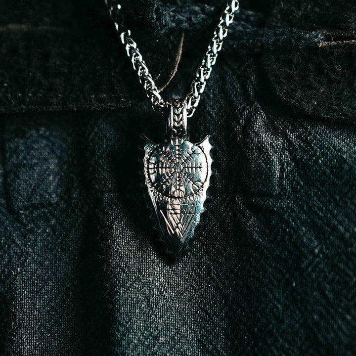 Silver Arrow Protective Spearhead Necklace