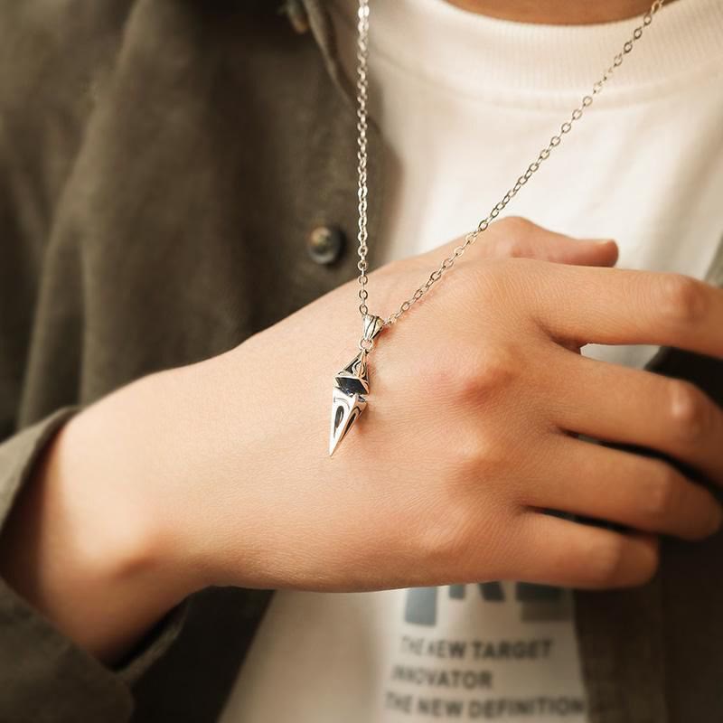 Blue Zircon Talisman Pendant Necklace
